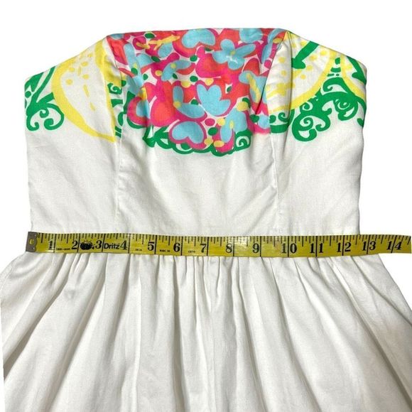 Lilly Pulitzer Lottie Women's Multicolor Strapless Floral Dress Size 0 - Picture 12 of 14